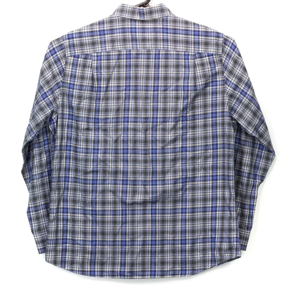 Black Brown 1826 Men's Button‎ Up LS Collared Shirt Size XL Multicolor Plaid euc